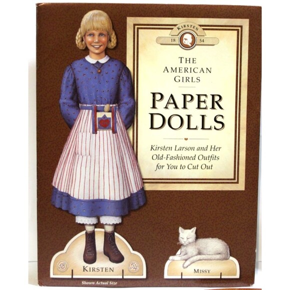 American Girl Kirsten Paper Dolls Kit Cut Out Old Fashioned Outfits Pleasant Co - Picture 13 of 13